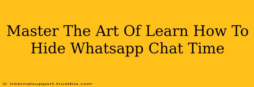 Master The Art Of Learn How To Hide Whatsapp Chat Time