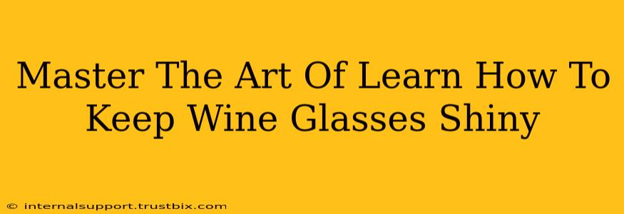 Master The Art Of Learn How To Keep Wine Glasses Shiny