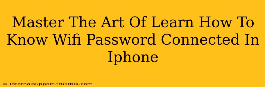 Master The Art Of Learn How To Know Wifi Password Connected In Iphone