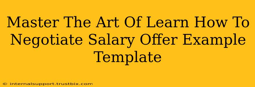 Master The Art Of Learn How To Negotiate Salary Offer Example Template