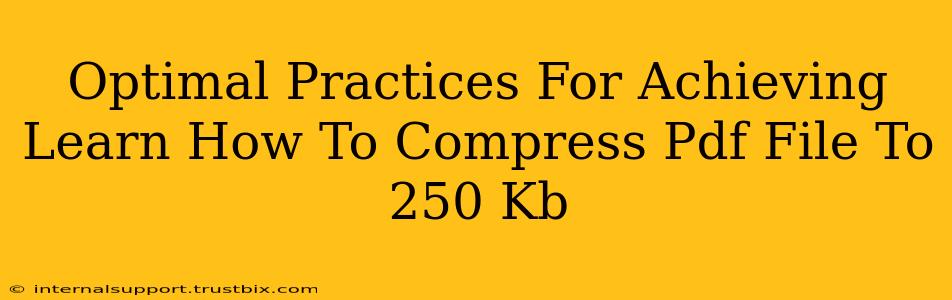 Optimal Practices For Achieving Learn How To Compress Pdf File To 250 Kb