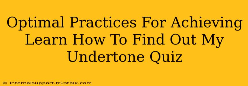 Optimal Practices For Achieving Learn How To Find Out My Undertone Quiz