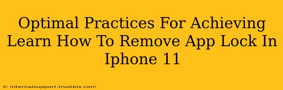 Optimal Practices For Achieving Learn How To Remove App Lock In Iphone 11