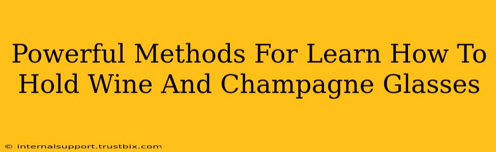 Powerful Methods For Learn How To Hold Wine And Champagne Glasses