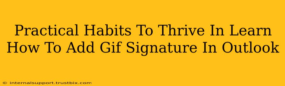 Practical Habits To Thrive In Learn How To Add Gif Signature In Outlook