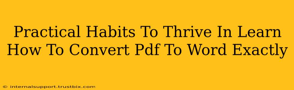 Practical Habits To Thrive In Learn How To Convert Pdf To Word Exactly