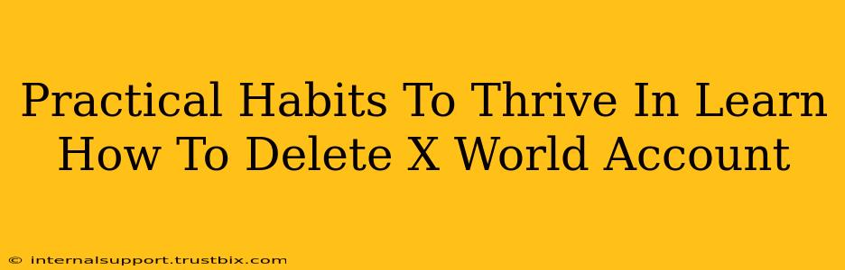 Practical Habits To Thrive In Learn How To Delete X World Account