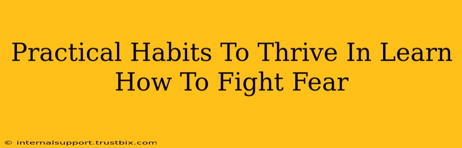 Practical Habits To Thrive In Learn How To Fight Fear