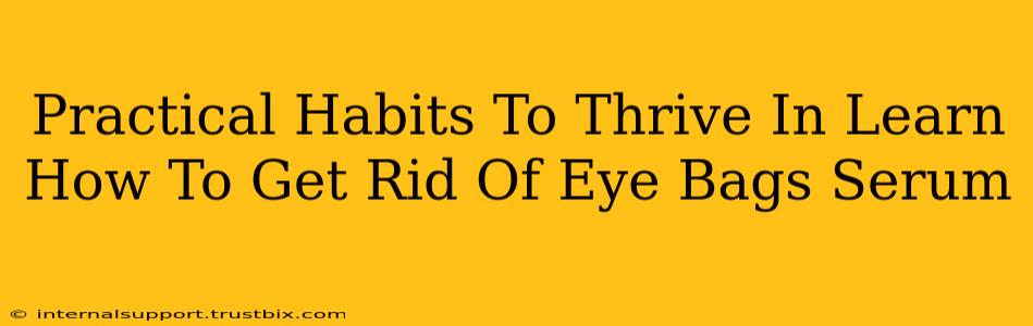 Practical Habits To Thrive In Learn How To Get Rid Of Eye Bags Serum