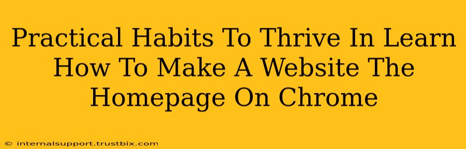 Practical Habits To Thrive In Learn How To Make A Website The Homepage On Chrome