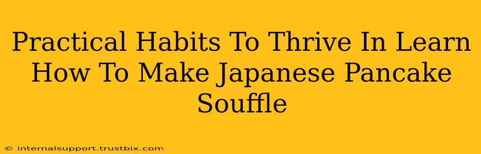 Practical Habits To Thrive In Learn How To Make Japanese Pancake Souffle