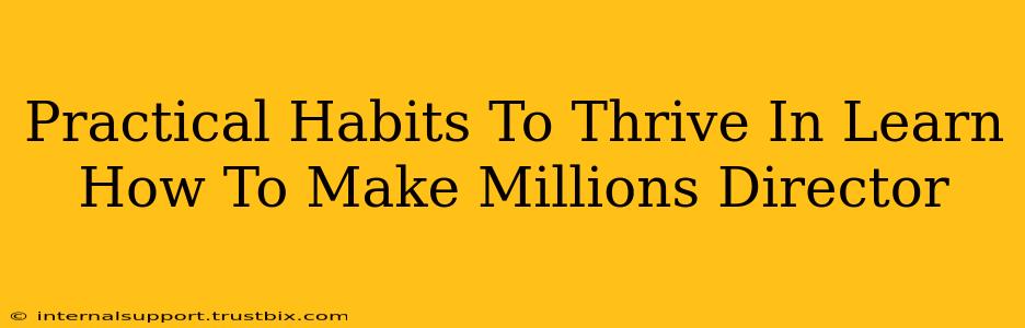 Practical Habits To Thrive In Learn How To Make Millions Director