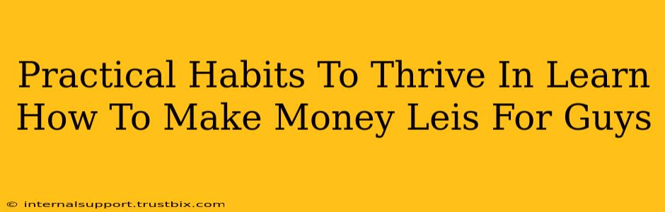 Practical Habits To Thrive In Learn How To Make Money Leis For Guys