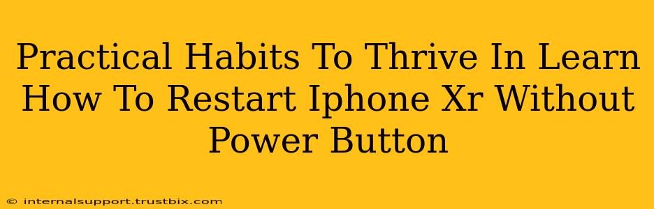 Practical Habits To Thrive In Learn How To Restart Iphone Xr Without Power Button