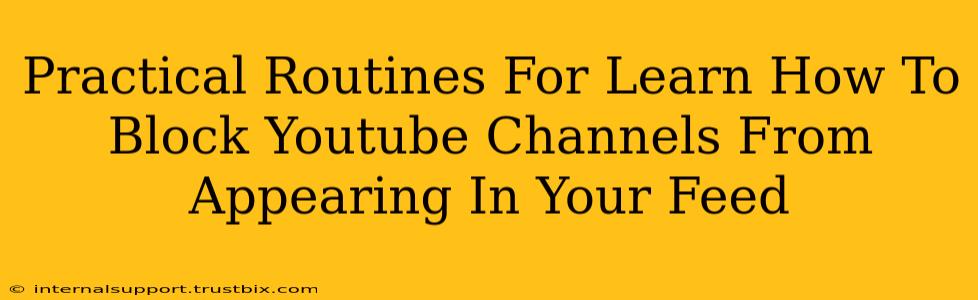 Practical Routines For Learn How To Block Youtube Channels From Appearing In Your Feed