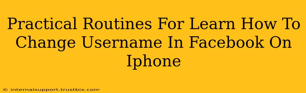 Practical Routines For Learn How To Change Username In Facebook On Iphone