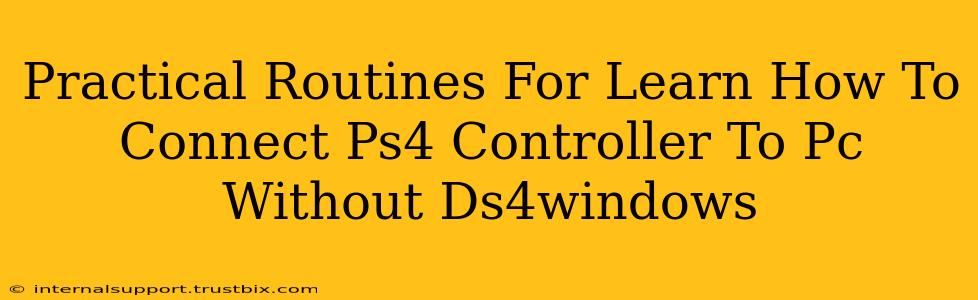 Practical Routines For Learn How To Connect Ps4 Controller To Pc Without Ds4windows