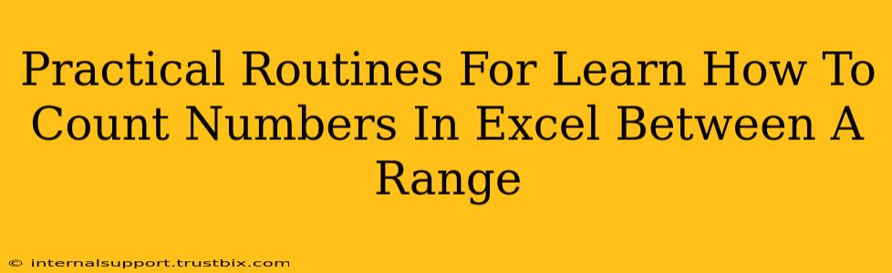 Practical Routines For Learn How To Count Numbers In Excel Between A Range