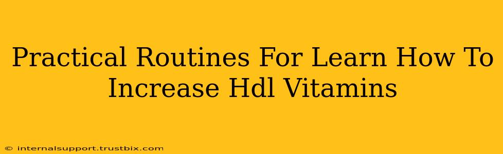 Practical Routines For Learn How To Increase Hdl Vitamins