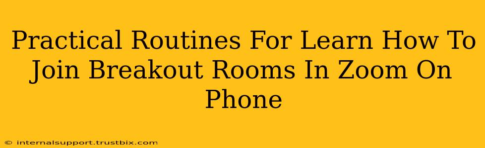 Practical Routines For Learn How To Join Breakout Rooms In Zoom On Phone