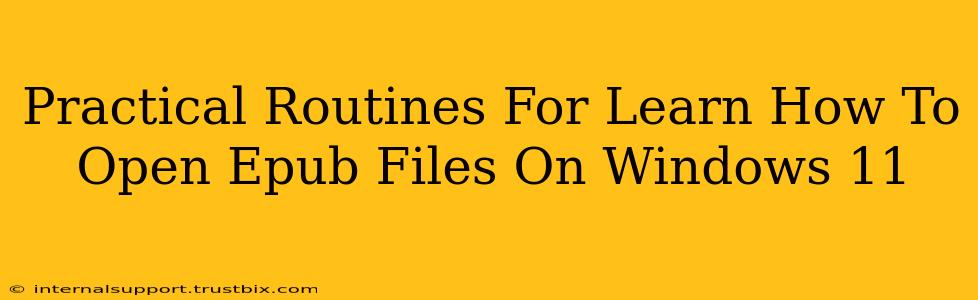 Practical Routines For Learn How To Open Epub Files On Windows 11