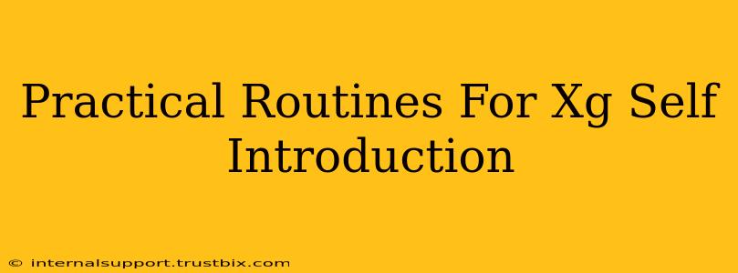 Practical Routines For Xg Self Introduction