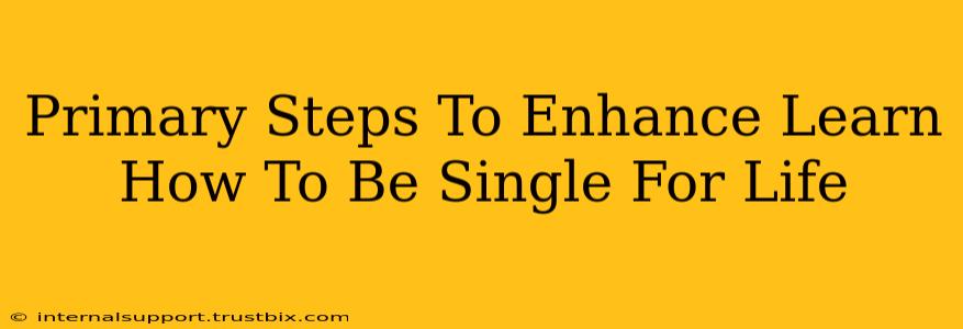 Primary Steps To Enhance Learn How To Be Single For Life