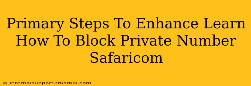 Primary Steps To Enhance Learn How To Block Private Number Safaricom