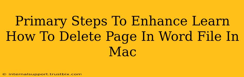 Primary Steps To Enhance Learn How To Delete Page In Word File In Mac