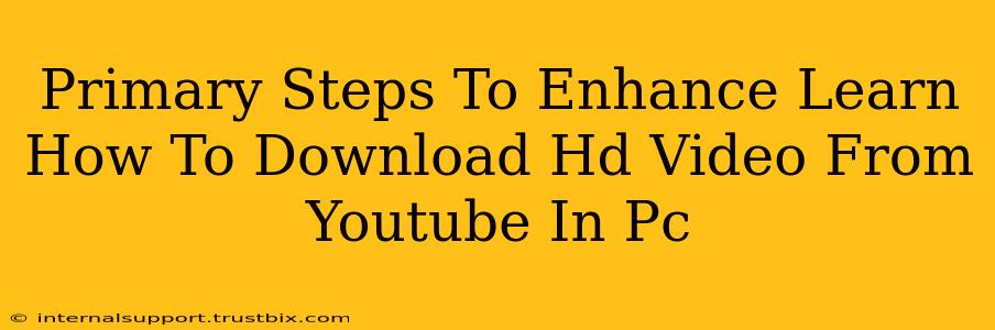 Primary Steps To Enhance Learn How To Download Hd Video From Youtube In Pc