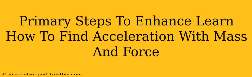 Primary Steps To Enhance Learn How To Find Acceleration With Mass And Force