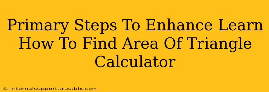 Primary Steps To Enhance Learn How To Find Area Of Triangle Calculator