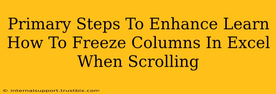 Primary Steps To Enhance Learn How To Freeze Columns In Excel When Scrolling