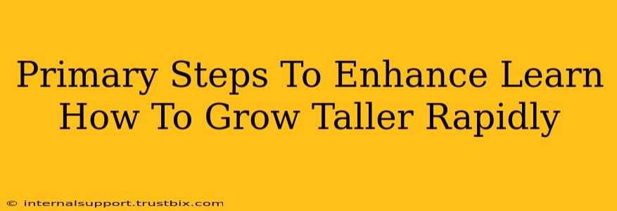 Primary Steps To Enhance Learn How To Grow Taller Rapidly