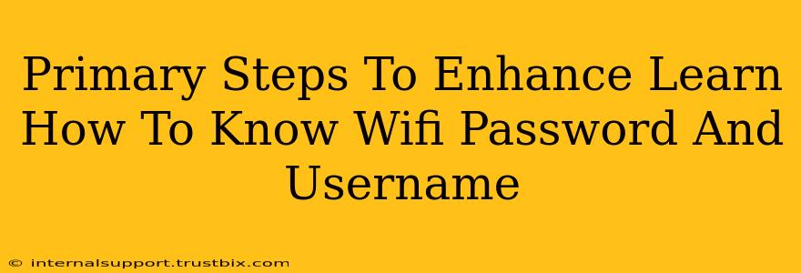 Primary Steps To Enhance Learn How To Know Wifi Password And Username