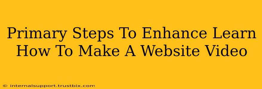 Primary Steps To Enhance Learn How To Make A Website Video