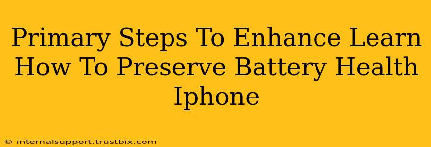 Primary Steps To Enhance Learn How To Preserve Battery Health Iphone