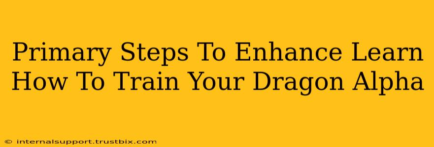 Primary Steps To Enhance Learn How To Train Your Dragon Alpha