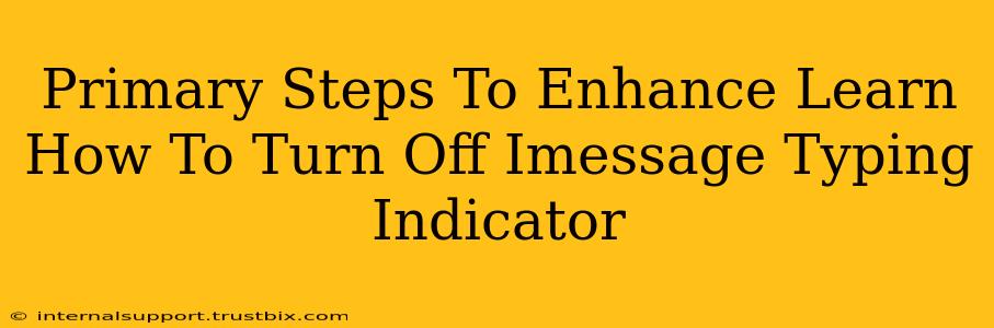 Primary Steps To Enhance Learn How To Turn Off Imessage Typing Indicator