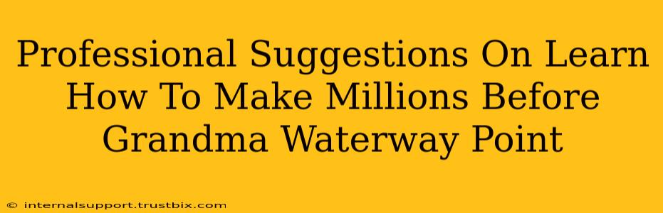 Professional Suggestions On Learn How To Make Millions Before Grandma Waterway Point