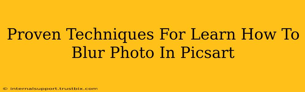 Proven Techniques For Learn How To Blur Photo In Picsart