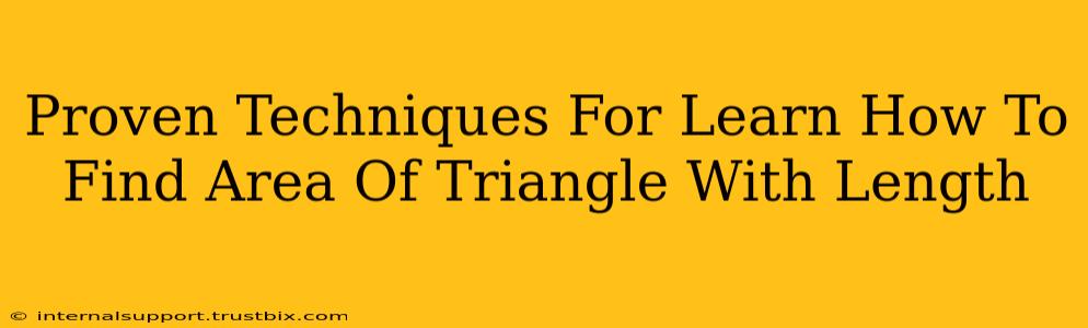 Proven Techniques For Learn How To Find Area Of Triangle With Length