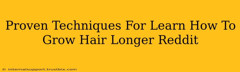 Proven Techniques For Learn How To Grow Hair Longer Reddit