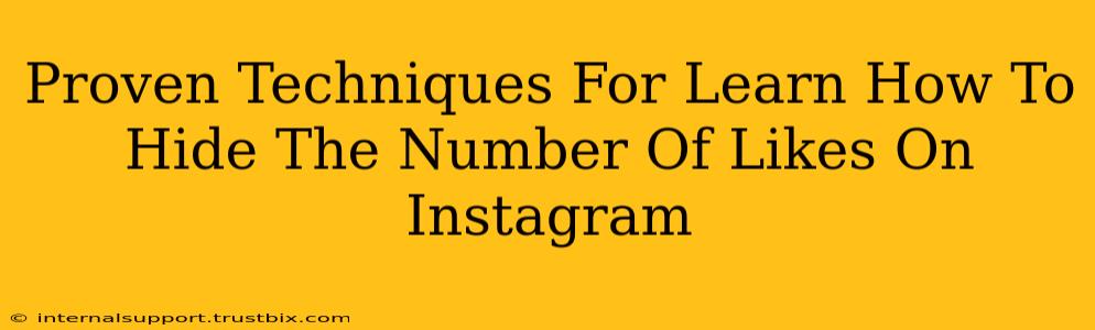 Proven Techniques For Learn How To Hide The Number Of Likes On Instagram