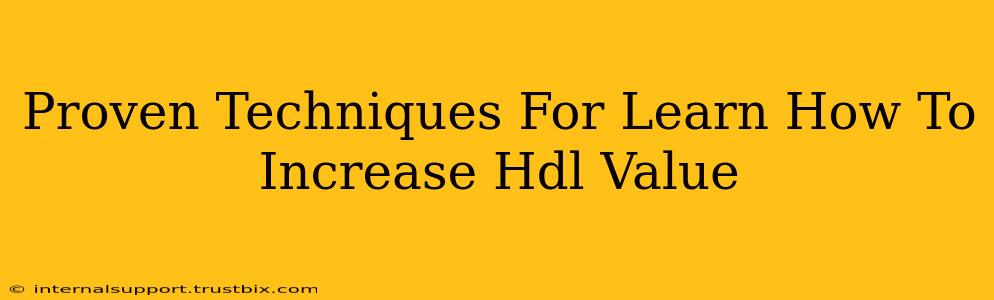 Proven Techniques For Learn How To Increase Hdl Value