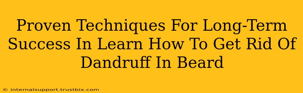 Proven Techniques For Long-Term Success In Learn How To Get Rid Of Dandruff In Beard