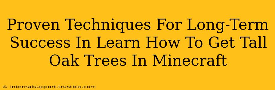 Proven Techniques For Long-Term Success In Learn How To Get Tall Oak Trees In Minecraft