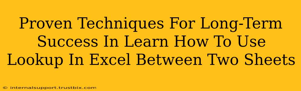 Proven Techniques For Long-Term Success In Learn How To Use Lookup In Excel Between Two Sheets