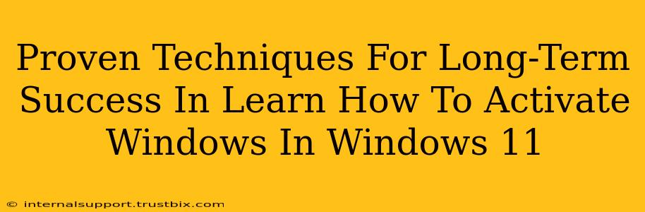 Proven Techniques For Long-Term Success In Learn How To Activate Windows In Windows 11