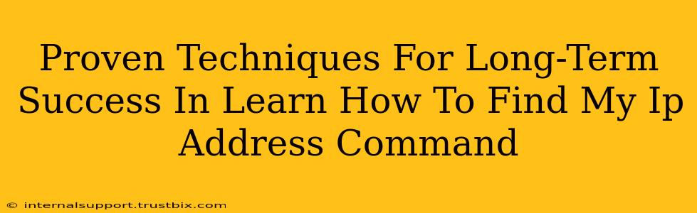 Proven Techniques For Long-Term Success In Learn How To Find My Ip Address Command